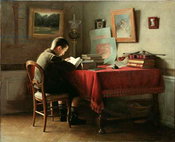 boy studying